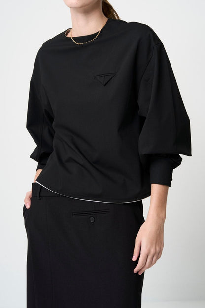 Mannish Pocket Tops - BLACK