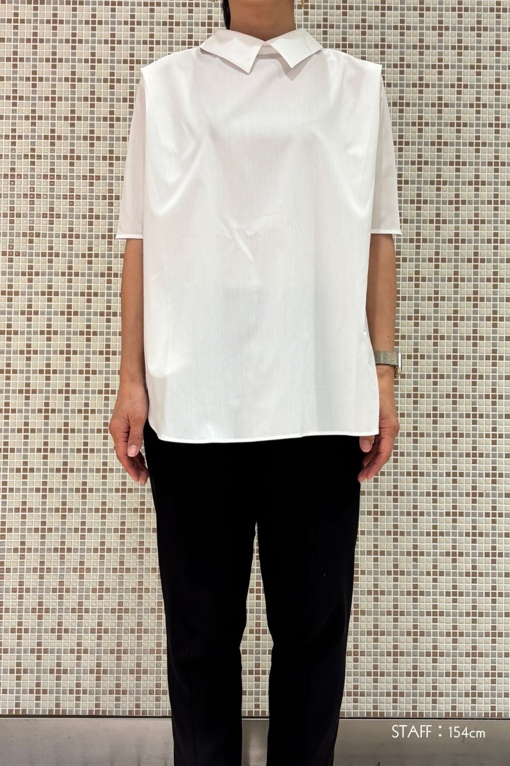 2way Collar Blouse - NAVY