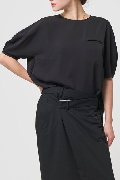 Short Sleeves TOPS - BLACK