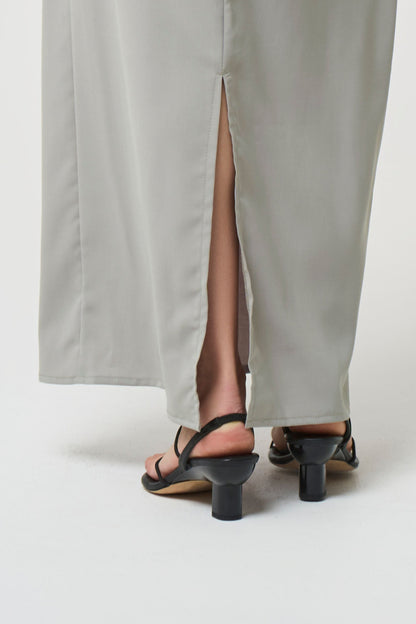 2way Long Straight Skirt - PISTACHIO GREEN
