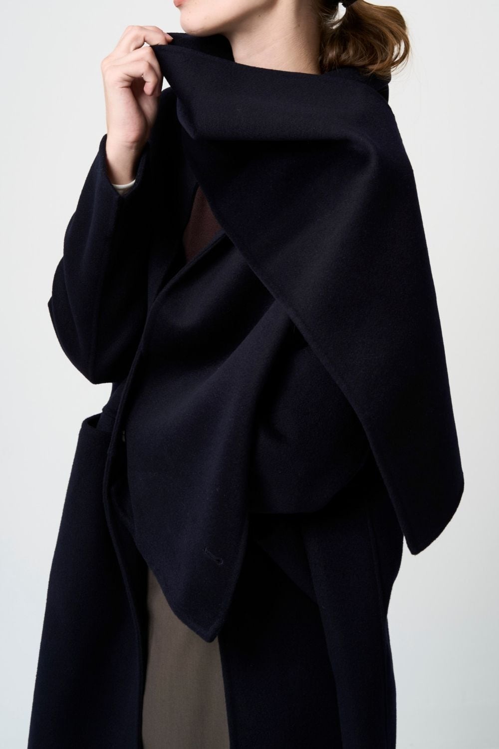 Wool River Tailored Coat - Dark Navy