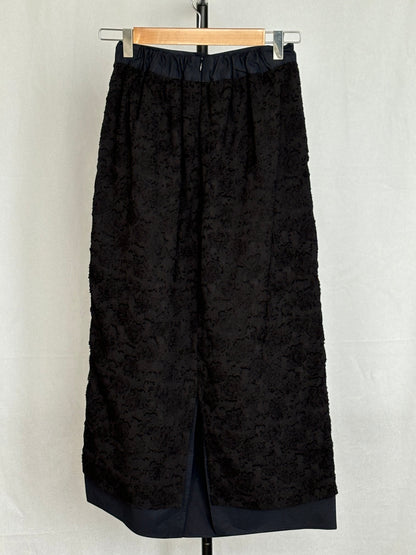 Rain Jacquard Skirt - BLACK