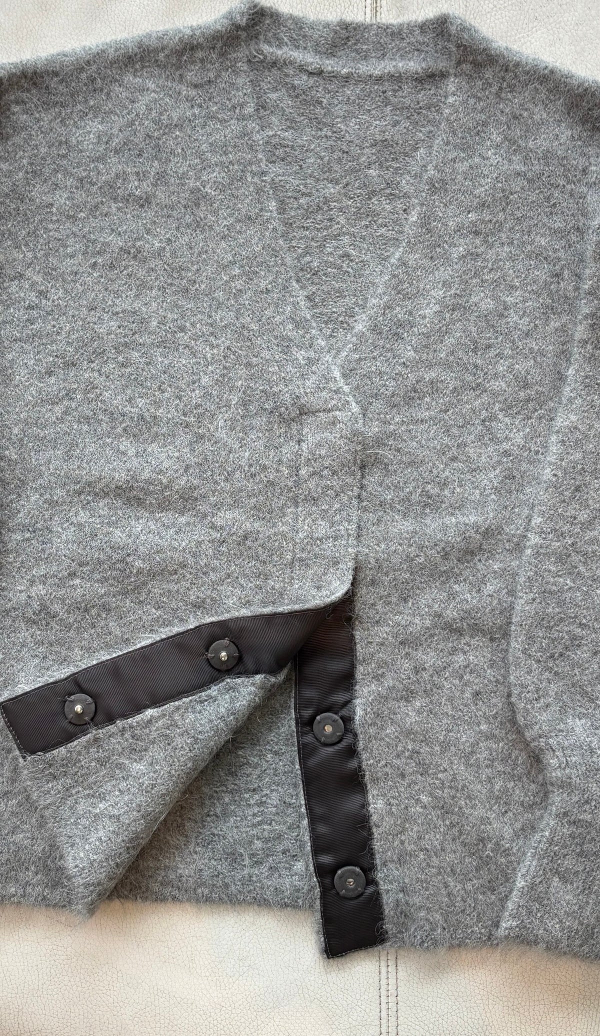 Shaggy Cardigan - BROWN