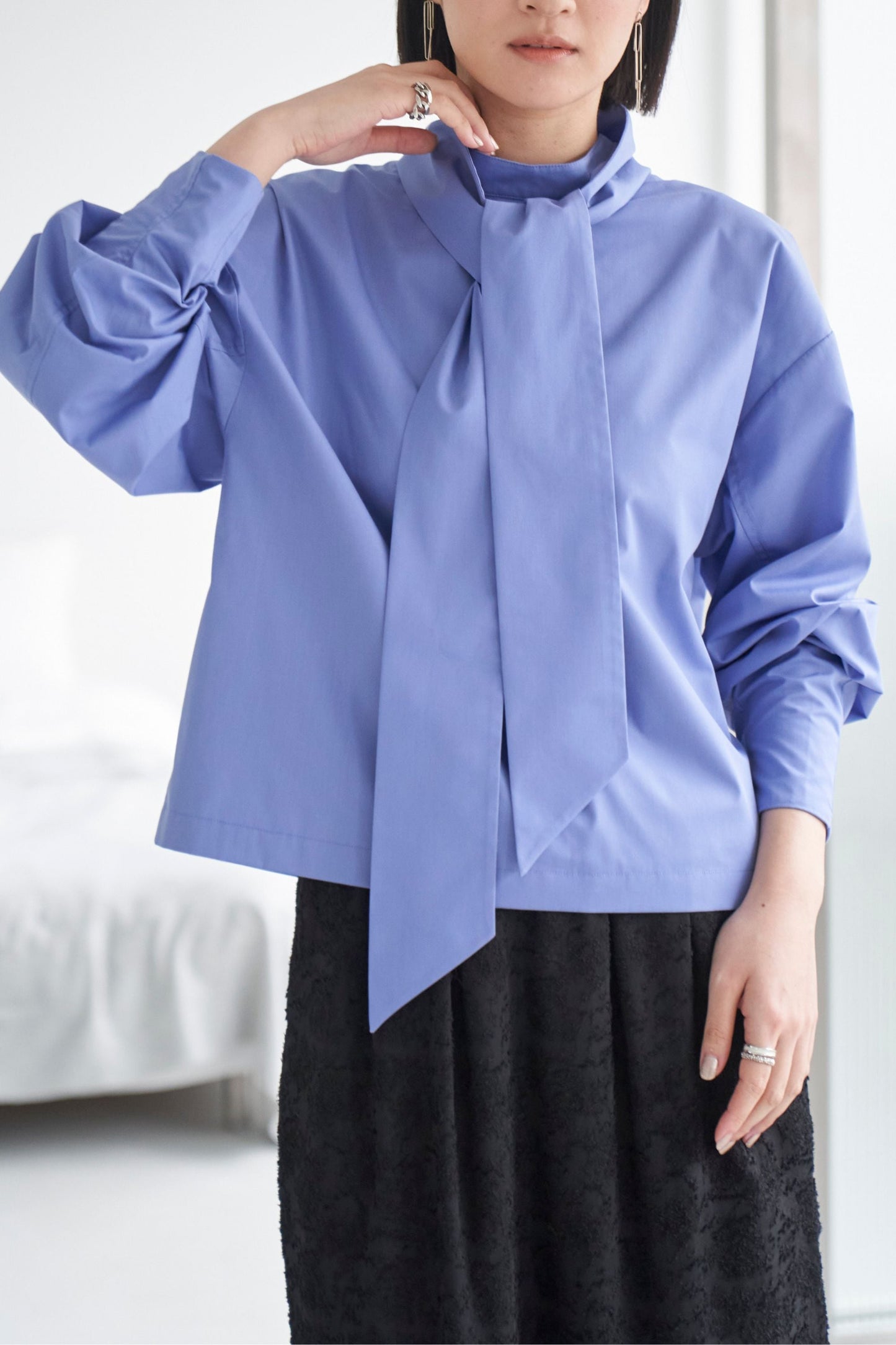 Ribbon Blouse - BLUE
