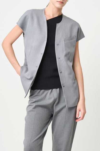 Short Sleeves Shirts Jacket - GRAY