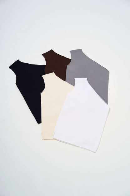 Minimal Shoulder Cutsew - WHITE