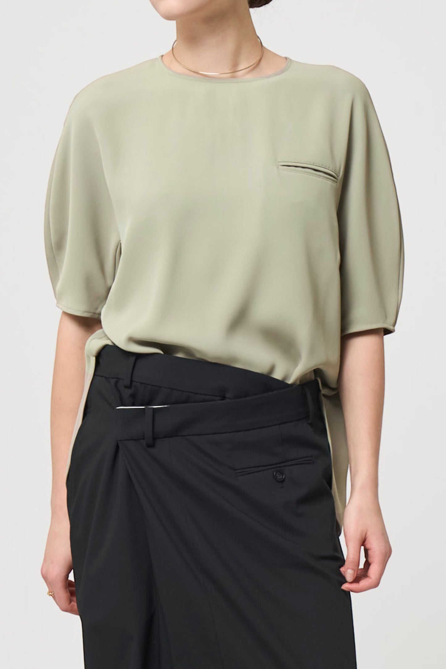 Short Sleeves TOPS - SAGE